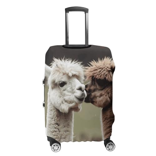 Funny Alpaca Luggage Cover, Washable Elastic Suitcase Cover Protector Fit 18-32 Inch Luggage4