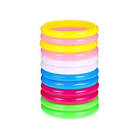NUOBESTY 12pcs Colourful Plastic Bangle Bracelets Cover