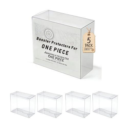 XLLHYLBD Booster Protectors for One Piece Card Game - ONE PIECE Booster Box English Case - Suits OP04 - OP016 Protector Case (5PCS)