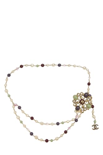 Pre-Loved Gold & Multicolor Gripoix Chain Belt 2, Multi