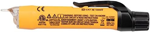 Dual Range Non-Contact Voltage Tester with Flashlight, 12-1000V AC, Klein Tools NCVT3P, Green