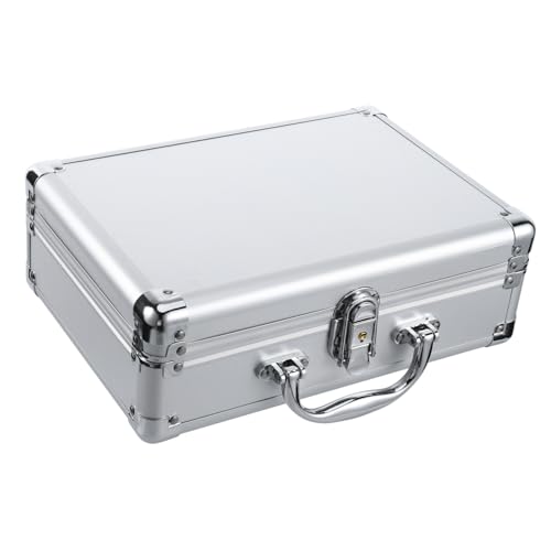 Gadpiparty Aluminum Suitcase Makeup Organizer Box Aluminum Alloy Case for Men Work Bag