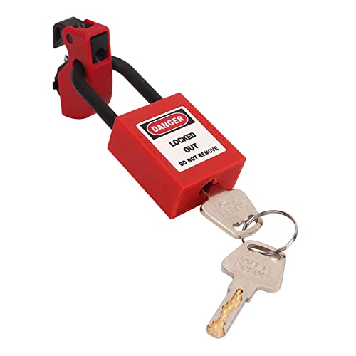 Saluaqui 2 Set Electrical Circuit Breaker Lockout Tagout Kit, Circuit Breaker Lockout Device, Universal Miniature Circuit Breaker Clamp on Safety Lock Set for Factories, etc.