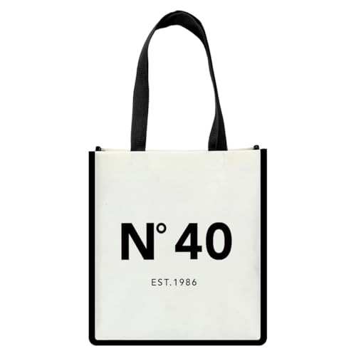 NGLIV 40th Birthday Gifts Women，1986 Birthday Gifts for Women Canvas Tote Bag Shopping Bags, Unique 40 Years Old Birthdays Gift for Mom Wife Aunt Friends Her