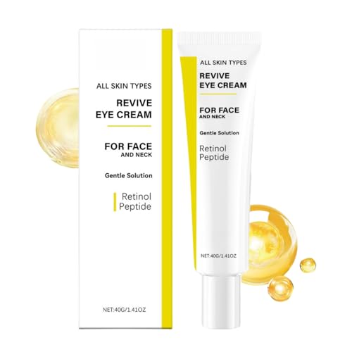 Retinol Revive Eye Cream,Anti Wrinkle Retinol Serum for Face,Anti Aging Retin-ol Cream for Neck,Dark Circles Under Eye Reti-nol Eye Cream,Face Serum Eye Bags Remover,Wrinkle Filler,F-ace Moisturisers