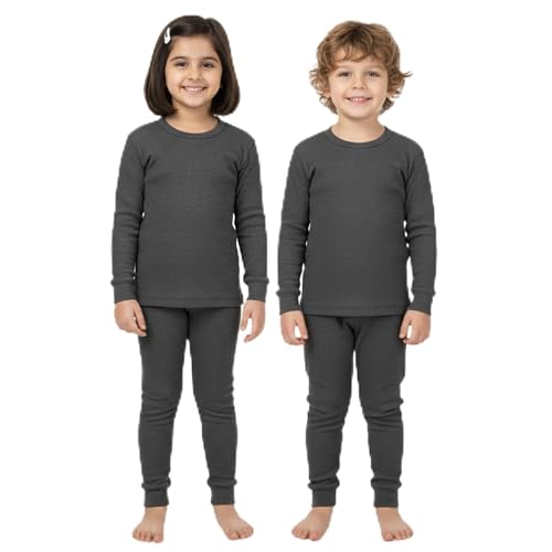 Image of Fort Worth Thermal Set for Winter - Warm Soft Cotton Innerwear Base Layer Upper & Lower | Full Sleeve Thermals for Kids,Toddlers,Boys & Girls | Cold Weather Body Warmer Long Johns Set