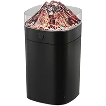 Colorful LED Light Humidifier 400ml for Home Office, Quiet Mist Diffuser with Timed Operation and Unique Transparent Design White Black Transparent