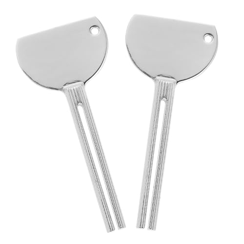 FOMIYES 2pcs Toothpaste Tube Squeezer Manual Squeezer Toothpaste Rolling Toothpaste Squeezer Toothpaste Dispenser Toothpaste Roller Toothpaste Tube Dispenser Seat Tube Squeezer Tool Silver