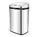 Trash Can Automatyczny pojemnik na śmieci ze stali nierdzewnej o dużej pojemności z czujnikiem bezdotykowy – prostokątny kuchenny kosz na śmieci do domu, kuchni lub biura, pełny rozmiar (rozmiar: 40 l)
