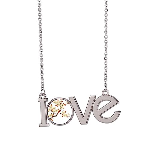 Collier pendentif fleur papier peint bijou motif mur amour taille M pour femme