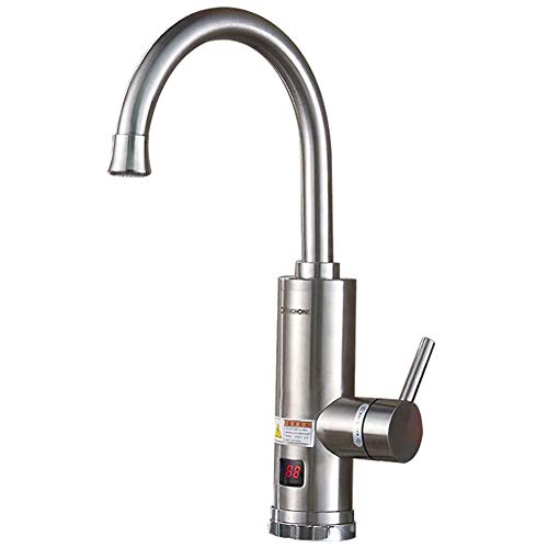 Edelstahl elektrische Wasserhahn, 3kw sofortige elektrische Warmwasserbereiter Temperaturanzeige, Bad Küche Wasserkocher