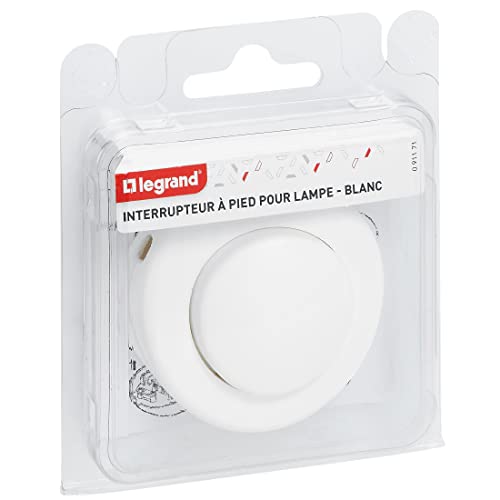 Legrand LEG91171 - Interruttore a pedale da 2 A per lampada, ø 65 mm, bianco