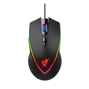 Redgear A-17 Gaming Mouse with Upto 6400 DPI, RGB Lighting and Braided Cable(Black)