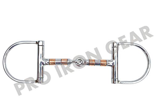 D Ring Horse BIT Snaffle Copper Rollers BIT Stainless Steel (5.5 INCH)