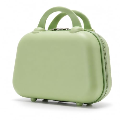 Image of Travel Makeup Case with Lock & Luggage Strap, ABS Hard Shell Cosmetic Vanity Case, Portable Makeup Organizer for Women, Beauty Storage Box for Makeup, Skincare & Toiletries (Mint Green, Model 4)