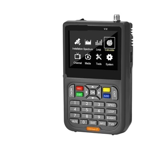 V8 Finder 2 FTA DVB-S/S2/S2X Receptor de pantalla LCD Buscador de satélite,Máxima sensibilidad