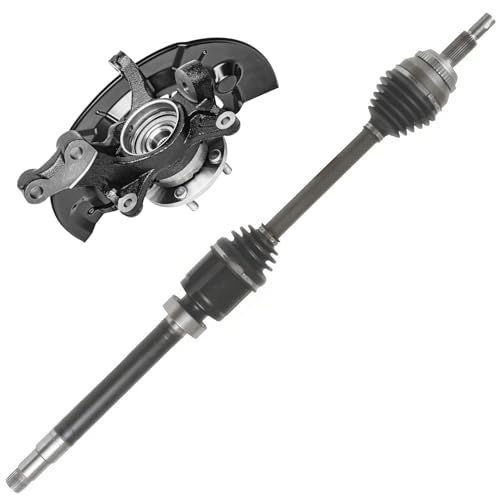 Image of Detroit Axle - 3.5L Front Right Steering Knuckle CV Axle for 2013-2016 Toyota Avalon Steering Knuckle & Wheel Hub Bearing CV Axle Assembly Replacement