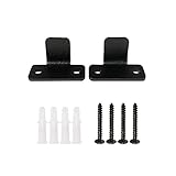Sliding Barn Door Floor Guides Floor Mount Adjustable for Flush Flat Bottom Groove Design Bypass Doors Set of 2 Metal Hardware