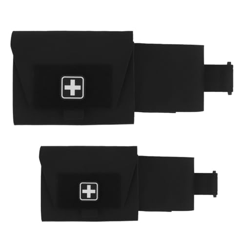 Rotolo Vettore Forniture Mediche Supporto Molle Custodia Design Diviso, Ingranaggio Ad Alta Velocità Reflex Ifak Sistema Pacchetto Kit Di Primo Soccorso Due (Multicam)(2PCS-BK)