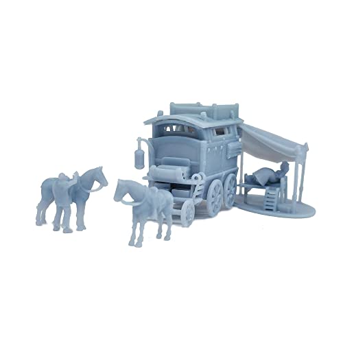 Wagon de camp Outland Models 1:64 pour animer les scènes de campagne de votre diorama piste S