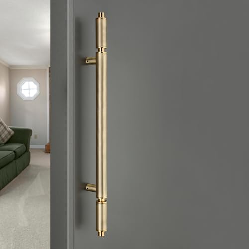 Image of LAPO Stainless Steel Main Door Handle 28 Inch | Antique PVD Gold Finish Heavy Duty Pull Handle | Hole to Hole Size 18 Inch | Durable Entrance Handle for Home & Office | 3 Years Warranty