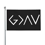 Christian God is Greater Than The Highs and Lows Cross Black Flag 3 x 5 Feet Preppy Room Decor Funny Flags Aesthetic Dorm Room Flags Outdoor Large Flags for Room Teen Girls