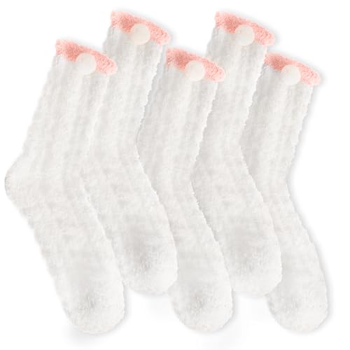 Image of EBMORE Womens Fuzzy Socks Fleece Fluffy Cabin Plush Warm Sleep Soft Cozy Winter Adult Socks