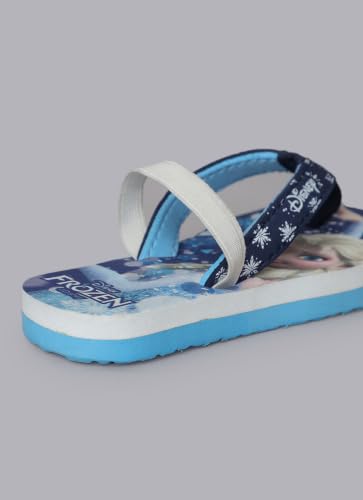 Image of Kidsville Official Frozen Elsa Printed Navy Blue Kids Girls Flip-Flop | Soft, Non-Slip, Indoor, Outdoor, House Slipper, Comfortable & Durable Footwear for Children