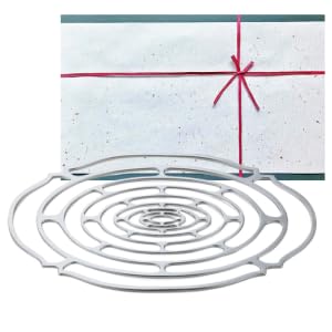 【能作 赤のコットンリボン 和紙でラッピング】 KAGO - オーバル - L 34×21cm 錫 カゴオーバル L