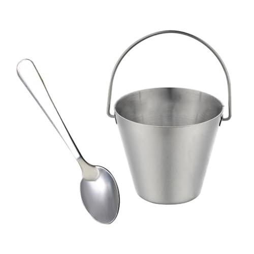 HEALLILY Cubeta pequeña de acero inoxidable para huevos con una sola taza de huevo hervida, resistente al desgaste, elegante recipiente para mesa de cocina y comedor
