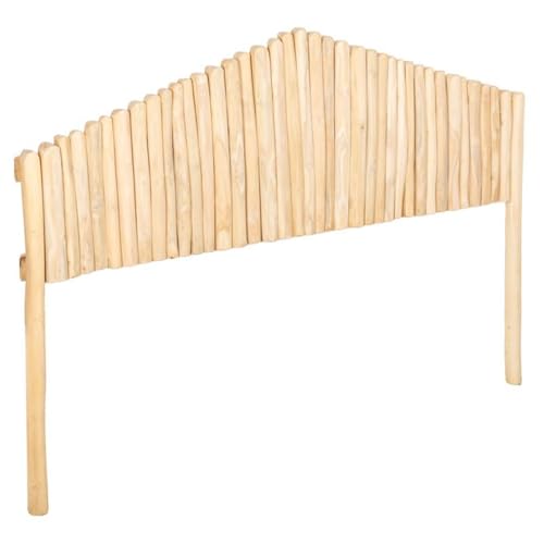 AUBRY GASPARD - Tête De Lit en Teck Naturel pour Sommier De 140 cm - Design Élégant - Dimensions 151X8X110 cm - Matériau Durable - Facile À Installer -...