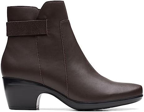 Clarks Women's Emily Holly Ankle Boot, Dark Brown Leather, 6 | Image 1
