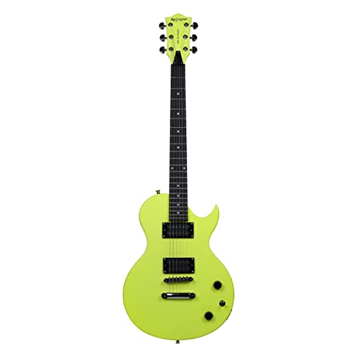 Leo Jaymz 39 Inch Single Cut Solid Body Electric Guitar - Poplar Wood Body，Maple Neck And Composite Ebony Fretboard(Sc Fluorescent Green) #TOP10