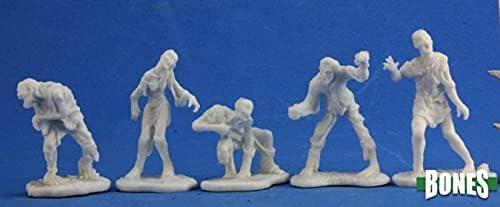 Reaper 77342: Zombies (5) Dark Heaven Bones Plastic Miniature