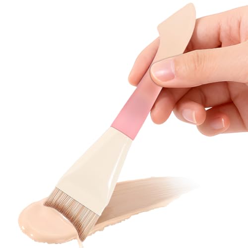 Brocha para base de maquillaje, profesional con cabeza angulada, brocha plana para base de maquillaje facial, para mezclar crema para mujeres y niñas, hogar, viajes, , oficina, citas, bodas