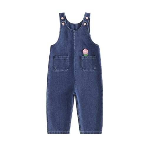 Reviews de Pantalones de peto para Bebé los preferidos por los clientes. 45 vchoohce - overol de mezclilla sin mangas para bebé y niña, overol con tirantes lindos pantalones de mezclilla para bebé, 6 meses a 5 años, Azul oscuro, 3 Años/4 Años