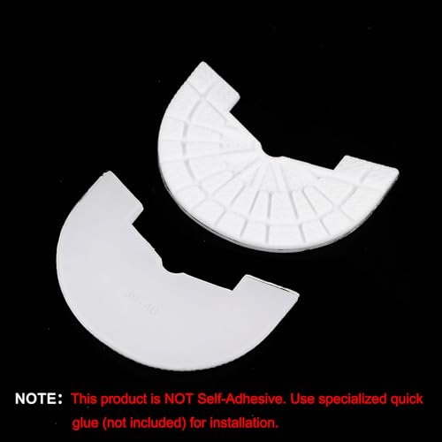 Image of HARFINGTON 1pair Shoe Sole Protector for Sneakers Size 7-8 Non Slip Pad Heel Plates Repair for Men and Women, White