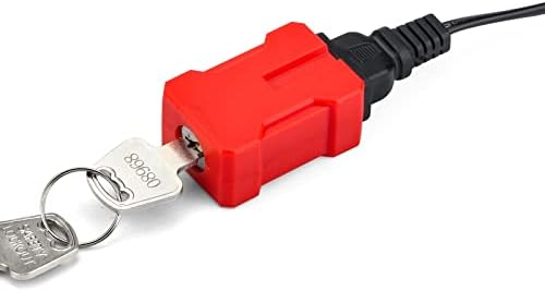 Zing Green Products 7397 Electrical Plug Lockout Device for Electrical Cord, Fits 2- and 3-Pronged Plugs, Keyed Different, Includes 2 Keys, Red