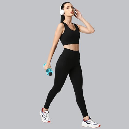 Image of SOIE Women's Medium Impact Quick Dry Padded Racerback Printed Athleisure Sports Bra