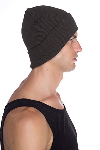Image of Top Level Beanie Men Women - Unisex Cuffed Plain Skull Knit Hat Cap
