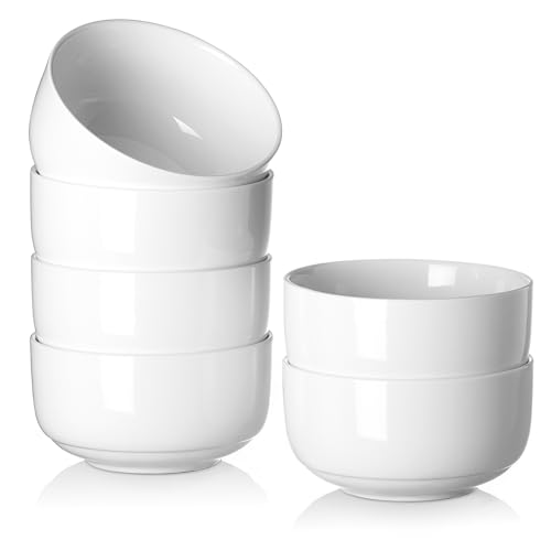 DOWAN Müslischale 6er Set, Ø 13,5 cm Suppenschüssel Keramik, 650 ml Dessertschalen, Snackschale, Eisschalen, Servierschalen für Obst, Reis… – Ansicht 9