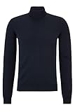 Lange Ärmel HUGO Herren San Thomas-M Slim-Fit Rollkragenpullover aus Schurwolle Dunkelblau M