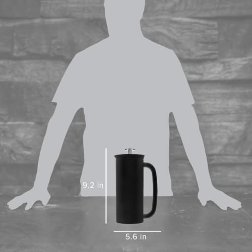 ESPRO P7 Stainless Steel Cafetiere – Patented Double Walled Micro-Filter Insulated French Press Coffee Maker, Grit-Free Brew - Heat Resistant BPA Free - Matte Black (530ML)