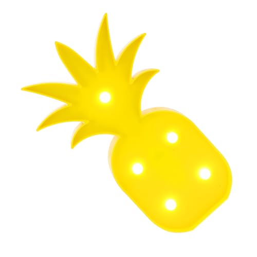 Toyvian Lampe LED Ananas Décorative en Plastique Veilleuse de Table Chaude et Douce Lampe de Nuit sans Pile Lumière D’intérieur pour Décoration Maison...