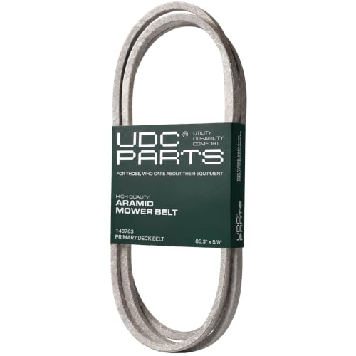 Image of UDC Parts 148763 Primary Drive Deck Belt Replacement for Husqvarna 532148763 YTH2046 GTH225 GTH2350 GTVH200 GTVH205 YTH1746 YTHK180 AYP Poulan PP20H46A 531300769 Jonsered /Aramid Cord / 85.30 inches