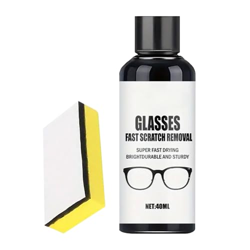 Sonnenbrillen-Entferner – Kratzerentferner für Brillen, tragbarer Wiederhersteller, 40 ml Entfernung von Gläsern, Reinigungscreme für gelbliches Harz, für den täglichen Gebrauch