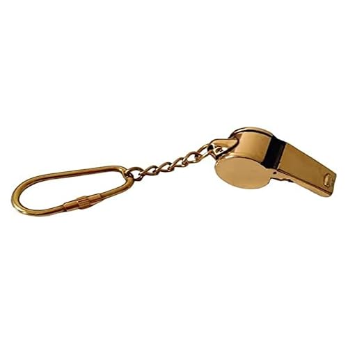 Image of Brass Key Chain- Collectible Marine Nautical Key Rings from Parijat Handicraft, Whistle, Standard