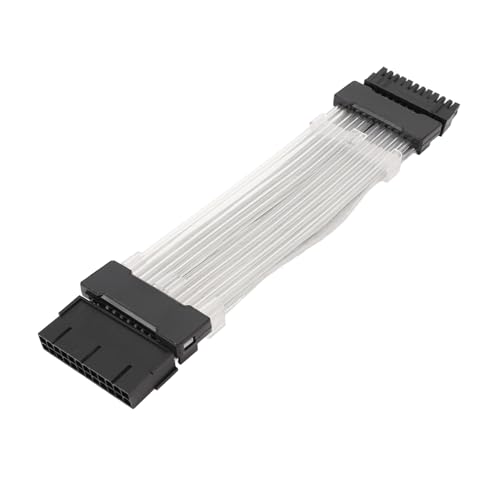 BONKZEBU ARGB PSU Cable de Extensión Dual LED Kit de Efectos de Iluminación de 360 ​​Grados para Caja de Computadora Modding TPE/Plata 9,8" (Negro) - imagen 7