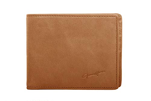 Gérard Henon Porte-Feuille Collection Vintage 33440 en cuir marron avec fentes pour cartes