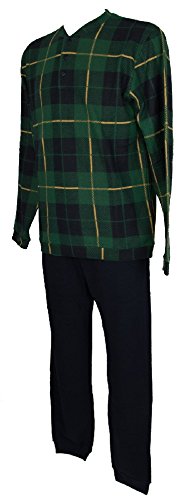 Pyjama long homme interlock résistant et doux qui ne rétrécit pas au lavage